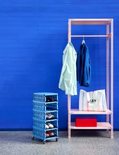 HAY Colour Crate, M, återvunnen plast, elektrisk blå