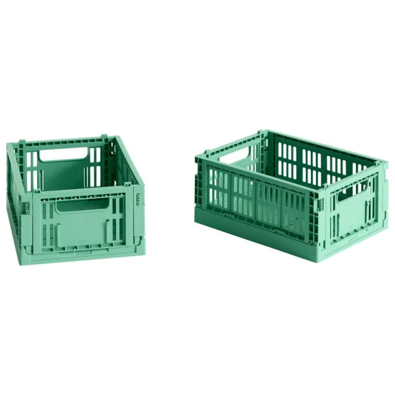 HAY Colour Crate Mini, 2-pack, mörk mint