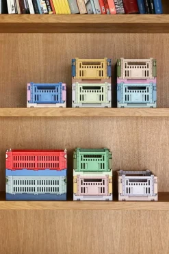 HAY Colour Crate Mix, S, återvunnen plast, mörkblå