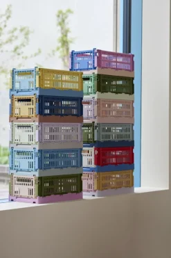 HAY Colour Crate Mix, S, återvunnen plast, golden yellow