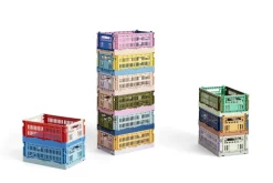 HAY Colour Crate Mix, S, återvunnen plast, golden yellow