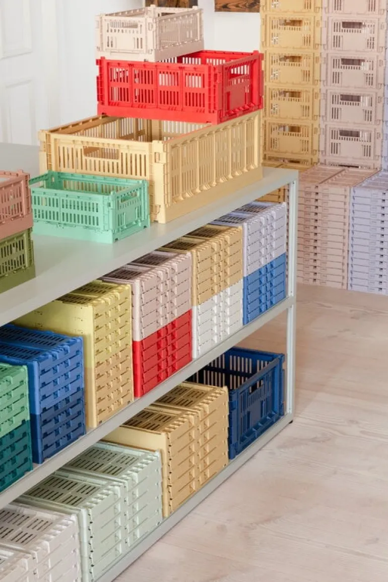 HAY Colour Crate, S, återvunnen plast, terrakotta