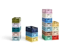 HAY Colour Crate, S, återvunnen plast, elektrisk blå