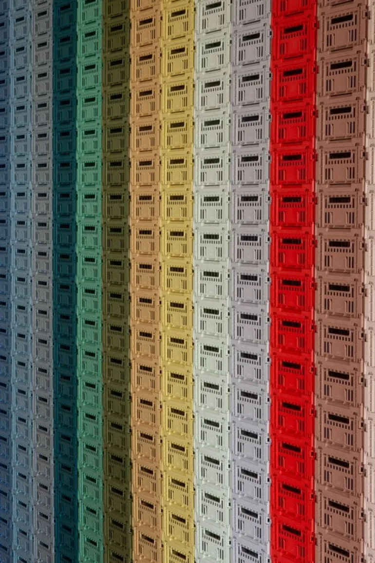 HAY Colour Crate, S, återvunnen plast, elektrisk blå