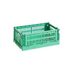HAY Colour Crate, S, återvunnen plast, mörk mint