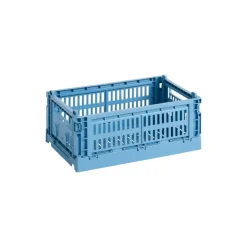 HAY Colour Crate, S, återvunnen plast, himmelsblå