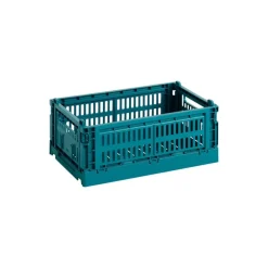 HAY Colour Crate, S, återvunnen plast, ocean grön