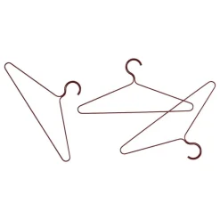 HAY Colour klädhängare, 3-pack, rödbrun