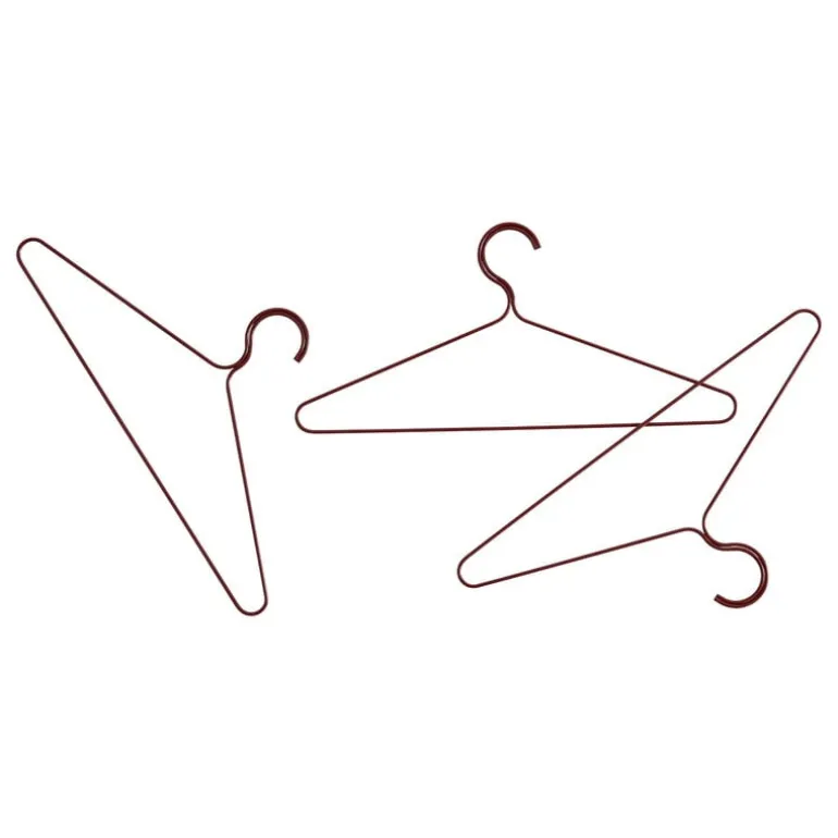 HAY Colour klädhängare, 3-pack, rödbrun