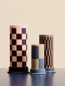 HAY Column ljusstake, medium, dust blue