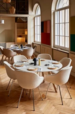 HAY CPH25 2.0 bord, 140 cm, lackad ek - grå linoleum