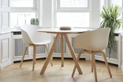 HAY CPH20 2.0 bord, 90 cm, lackad ek - vit laminat