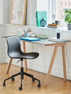 HAY CPH90 2.0 skrivbord, 130 x 65 cm, lackad ek - grå linoleum