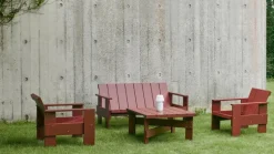 HAY Crate lågt bord, 75,5 x 75,5 cm, iron red