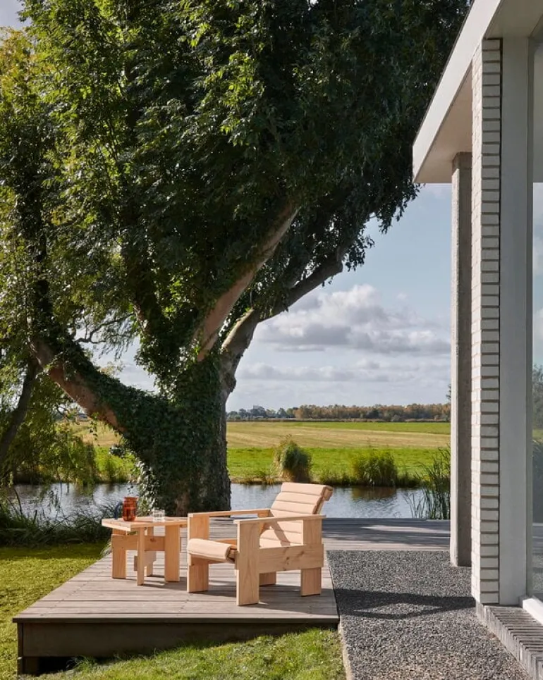 HAY Crate Quilted dyna för fåtölj, beige