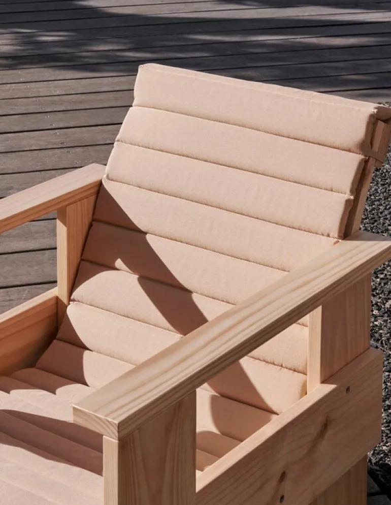 HAY Crate Quilted dyna för fåtölj, beige