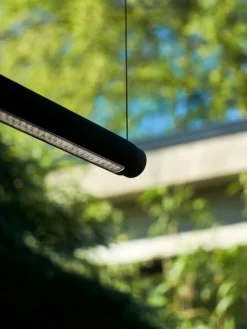 HAY Factor Linear taklampa, Diffused 1500, mjuk svart