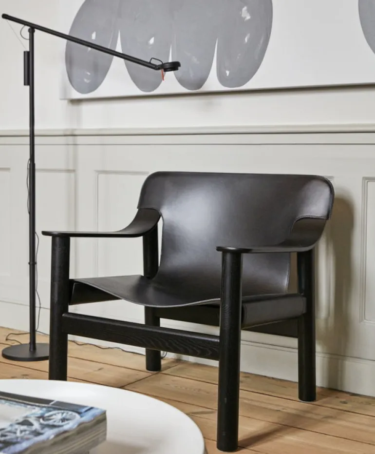 HAY Fifty-Fifty golvlampa, svart