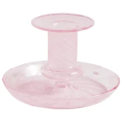 HAY Flare Stripe ljushållare, rosa - vit