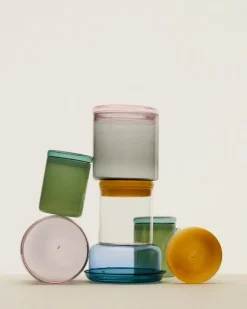 HAY Glasburk, L, grå - rosa