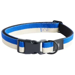 HAY HAY Dogs halsband, platt, M–L, blå - naturvit