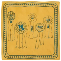 HAY HAY Dogs scarf, 55 x 55 cm, ockra