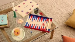 HAY Kofi bord 80 x 80 cm, lackad ek - klarglas