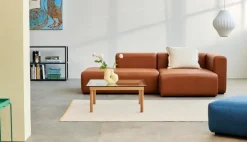 HAY Kofi bord 80 x 80 cm, lackad ek - klarglas