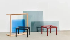 HAY Kofi bord 100 x 100 cm, lackad ek - klarglas