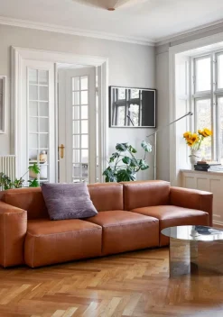 HAY Mags Soft 3-sits soffa, Comb.1 låg arm, Sense 250 läder