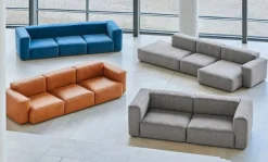 HAY Mags Soft 3-sits soffa, Comb.1 låg arm, Sense 250 läder