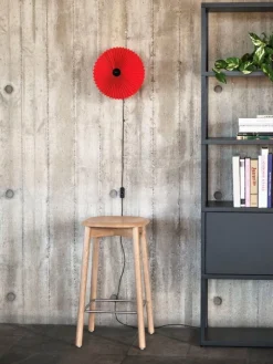 HAY Matin vägglampa 380, klar röd