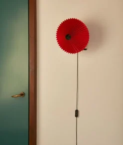 HAY Matin vägglampa 300, klar röd