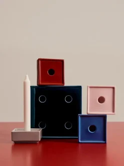 HAY Mattone ljusstake, liten, blå