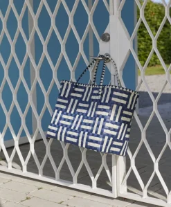 HAY Maxim väska, L, blå - sand