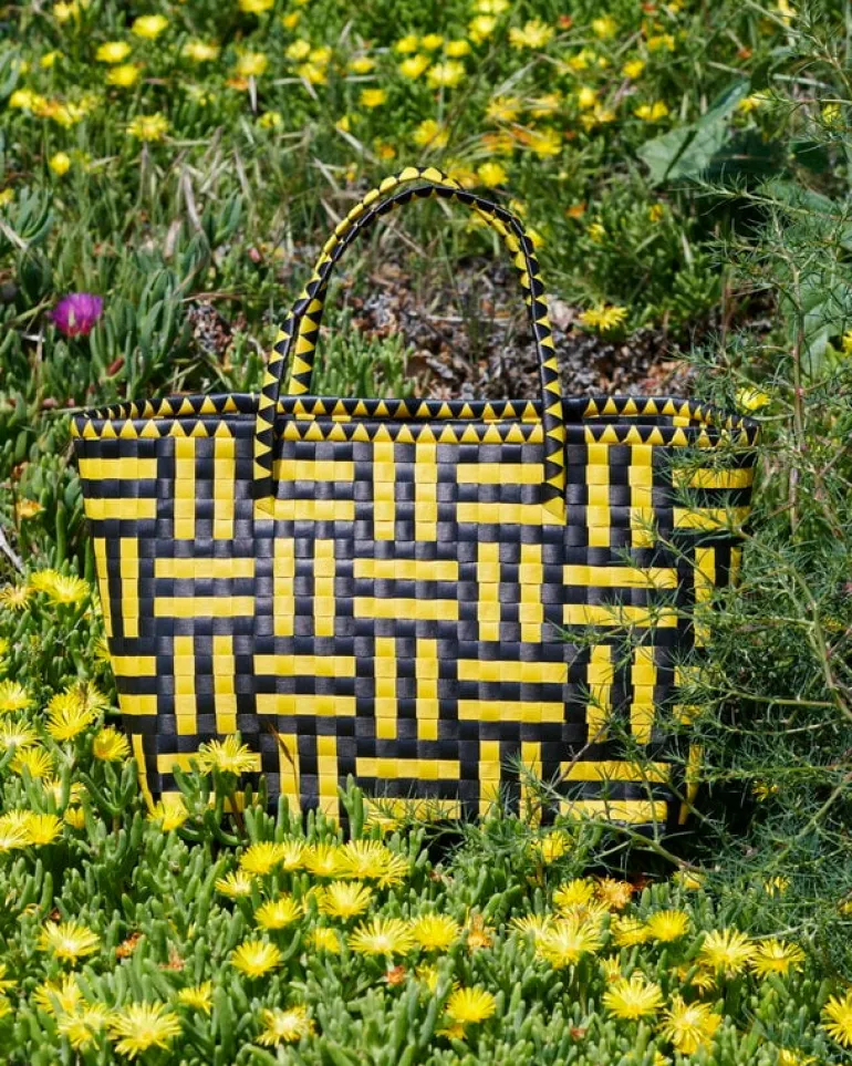 HAY Maxim väska, L, gul - svart