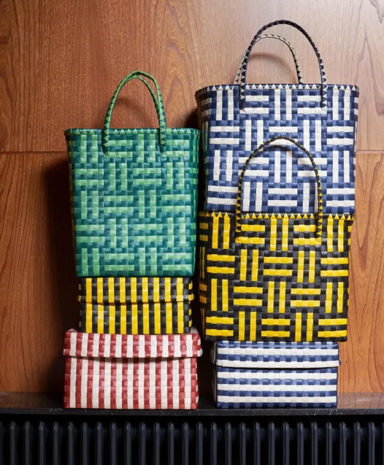 HAY Maxim väska, L, gul - svart