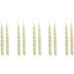 HAY Mini Swirl ljus, 10-pack, ljusgrön