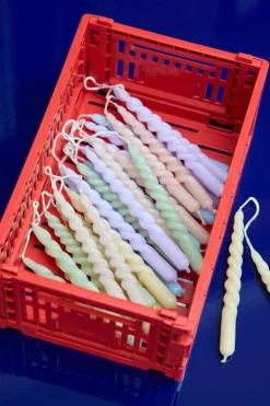 HAY Mini Swirl ljus, 10-pack, ljusgrön