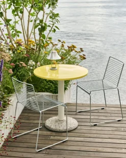 HAY Mousqueton bärbar bordslampa, borstat rostfritt stål