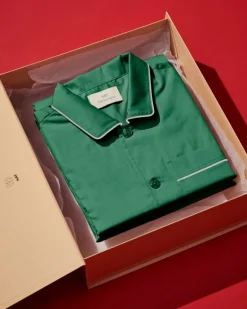 HAY Outline pyjamaströja, kortärmad, smaragdgrön