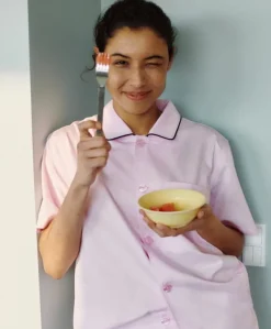 HAY Outline pyjamaströja, kortärmad, ljusrosa