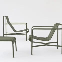 HAY Palissade fåtölj, hög, ljusgrå