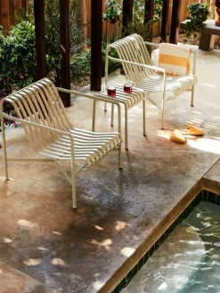 HAY Palissade fåtölj, låg, ljusgrå