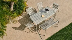 HAY Palissade matstol med armstöd, ljusgrå