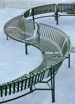 HAY Palissade Park matbänk, ut-ut, set om 2, antracit