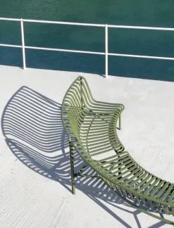 HAY Palissade Park tilläggsbänk för matplats, in, oliv