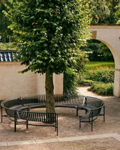 HAY Palissade Park tilläggsbänk för matplats, in, oliv