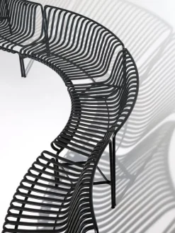 HAY Palissade Park tilläggsbänk för matplats, ut, antracit