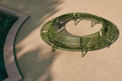 HAY Palissade Park tilläggsbänk för matplats, ut, antracit